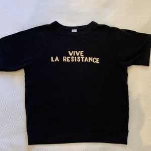 VIVE LA RESISTANCE Clare V short sleeved sweatshirt